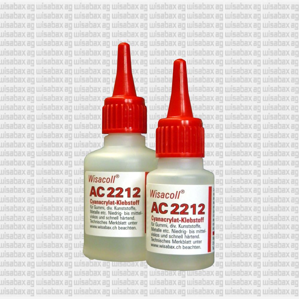 Wisacoll AC 2212‚ Sekundenklebstoff, niedrig-mittelviskos, schnell & vielseitig