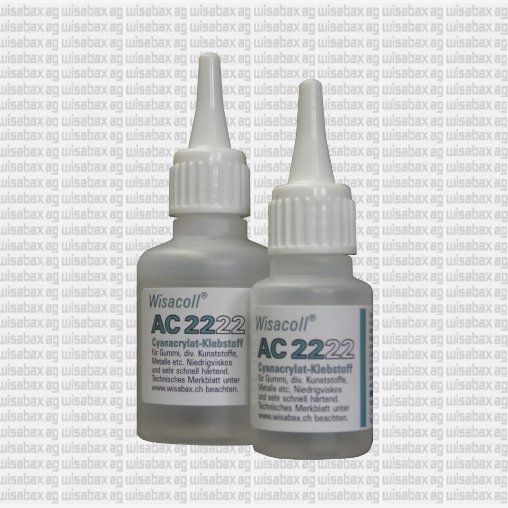 Wisacoll AC 2222‚ Sekundenklebstoff, niedrigviskos, insbesondere für Gummidichtungen im Fensterbau